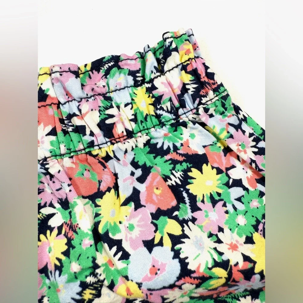 NWT BABY GAP Baby Girls’‎ Floral Elastic Waist Pull-On Shorts Boho Preppy 6-12M